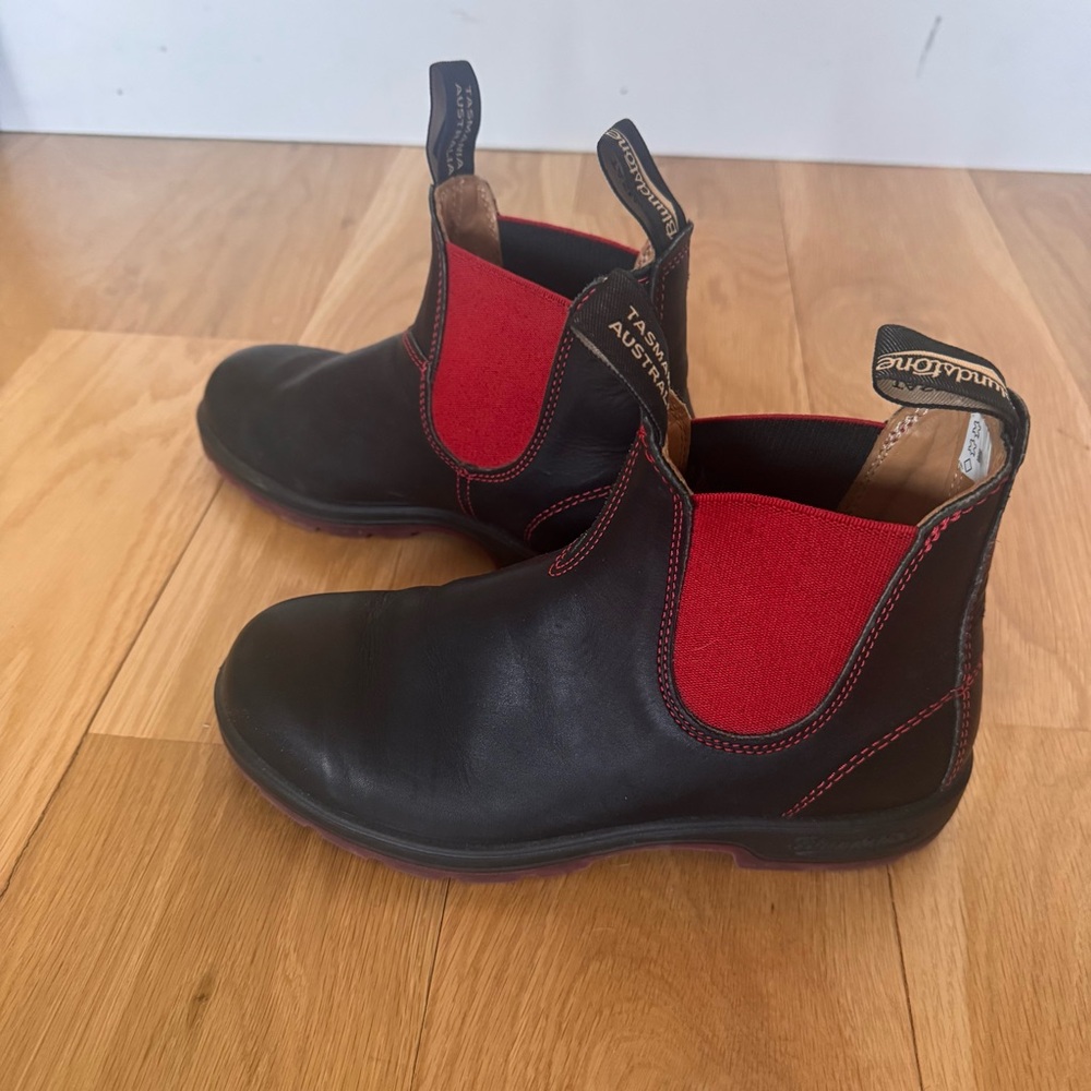 Blundstone Super 550 Series Chelsea Boots Black/Red Gore/Red Sole US 9.5/UK 6.5 - Picture 7 of 8